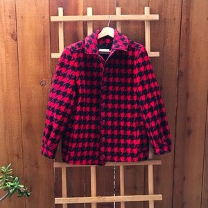 Excellent Condition Vintage Pendleton Wool Coat, Houndstooth